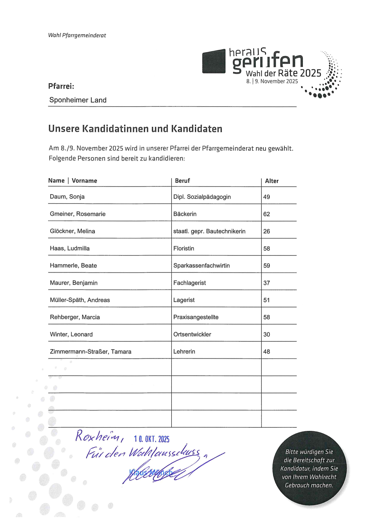 Kandidatenliste