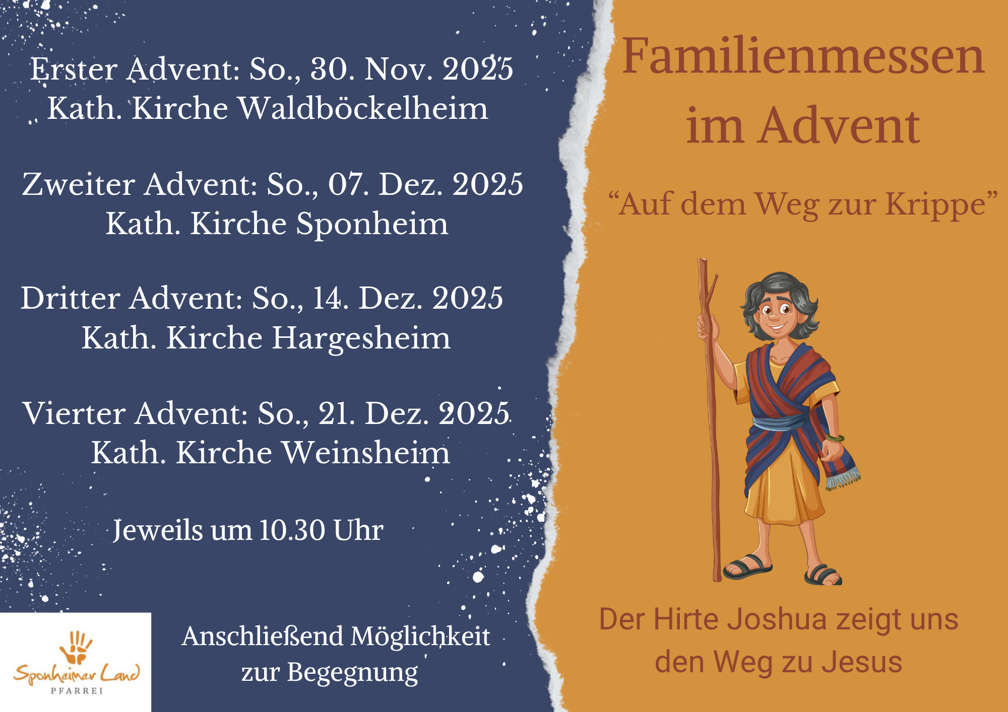 Plakat Familienmessen im Advent 2025