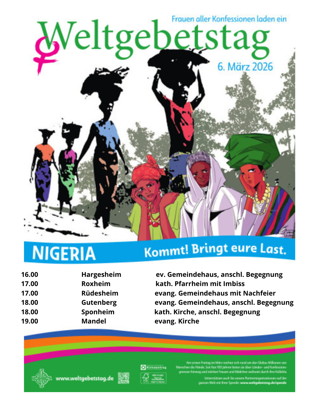 Plakat Weltgebetstag 2026